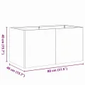 vidaXL Pflanzkübel Anthrazit 80x40x40 cm Kaltgewalzter Stahl, Pflanzschale, Garten-Garten-Pflanzkübel, Outdoor-Pflanzgefäß, Hochbeet, Pflanzgefäß - Thumbnail 3