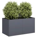 vidaXL Pflanzkübel Anthrazit 80x40x40 cm Kaltgewalzter Stahl, Pflanzschale, Garten-Garten-Pflanzkübel, Outdoor-Pflanzgefäß, Hochbeet, Pflanzgefäß - Thumbnail 4