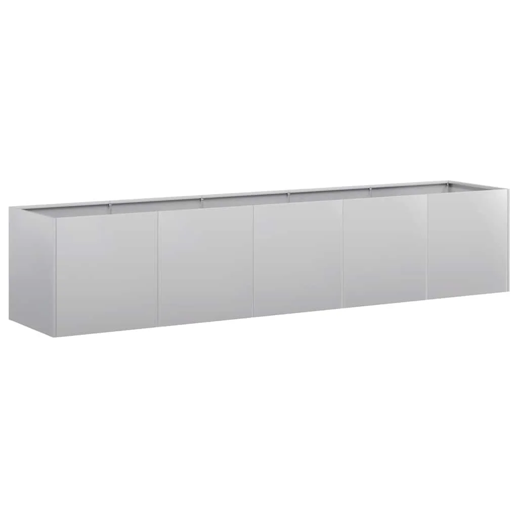 vidaXL Pflanzkübel 200x40x40 cm Verzinkter Stahl, Pflanzschale, Garten-Garten-Pflanzkübel, Outdoor-Pflanzgefäß, Hochbeet, Pflanzgefäß, Blumenkasten - Bild 1