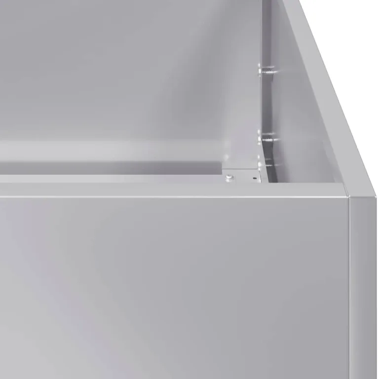 vidaXL Pflanzkübel 200x40x40 cm Verzinkter Stahl, Pflanzschale, Garten-Garten-Pflanzkübel, Outdoor-Pflanzgefäß, Hochbeet, Pflanzgefäß, Blumenkasten – Bild 5