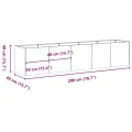 vidaXL Pflanzkübel 200x40x40 cm Verzinkter Stahl, Pflanzschale, Garten-Garten-Pflanzkübel, Outdoor-Pflanzgefäß, Hochbeet, Pflanzgefäß, Blumenkasten - Thumbnail 2