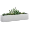 vidaXL Pflanzkübel 200x40x40 cm Verzinkter Stahl, Pflanzschale, Garten-Garten-Pflanzkübel, Outdoor-Pflanzgefäß, Hochbeet, Pflanzgefäß, Blumenkasten - Thumbnail 3