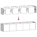 vidaXL Pflanzkübel 200x40x40 cm Verzinkter Stahl, Pflanzschale, Garten-Garten-Pflanzkübel, Outdoor-Pflanzgefäß, Hochbeet, Pflanzgefäß, Blumenkasten - Thumbnail 4