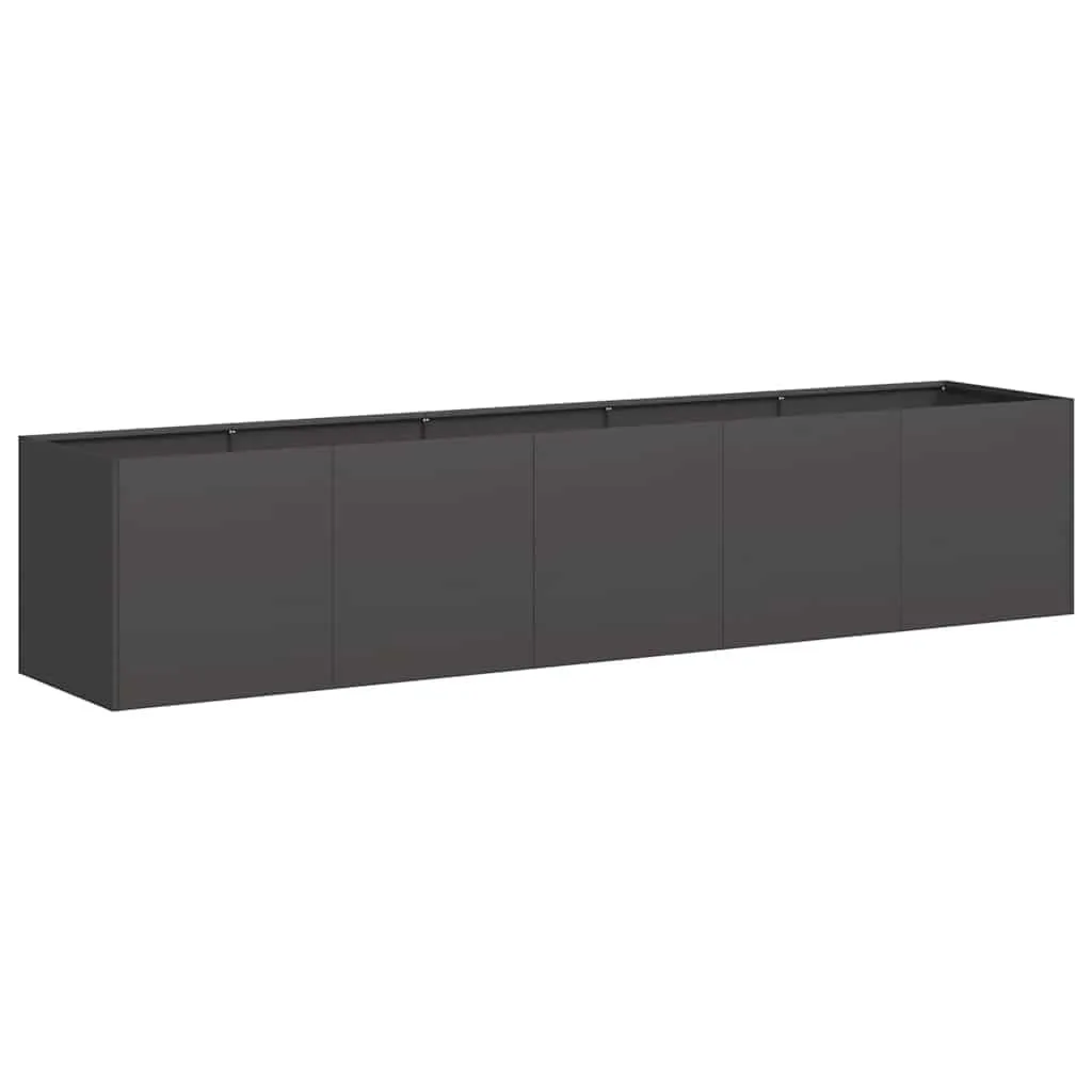 vidaXL Pflanzgefäß Schwarz 200 x 40 x 40 cm Kaltgewalzter Stahl - Bild 1