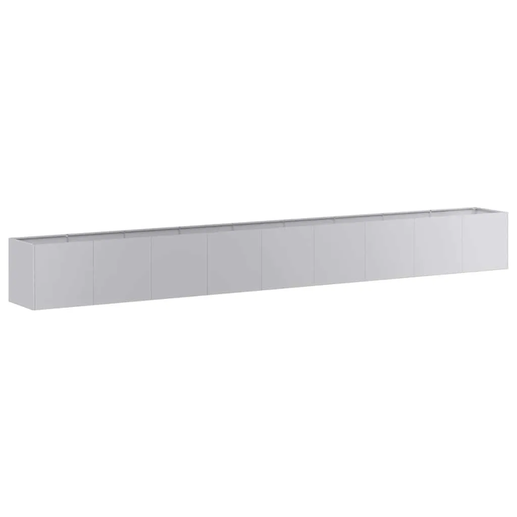 vidaXL Pflanzgefäß 360x40x40 cm Stahl verzinkt, Pflanzschale, Garten-Garten-Pflanzkübel, Outdoor-Pflanzgefäß, Hochbeet, Pflanzgefäß, Blumenkasten - Bild 1