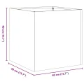 vidaXL Pflanzkübel Anthrazit 40x40x40 cm Kaltgewalzter Stahl, Pflanzschale, Garten-Garten-Pflanzkübel, Outdoor-Pflanzgefäß, Hochbeet, Pflanzgefäß - Thumbnail 3