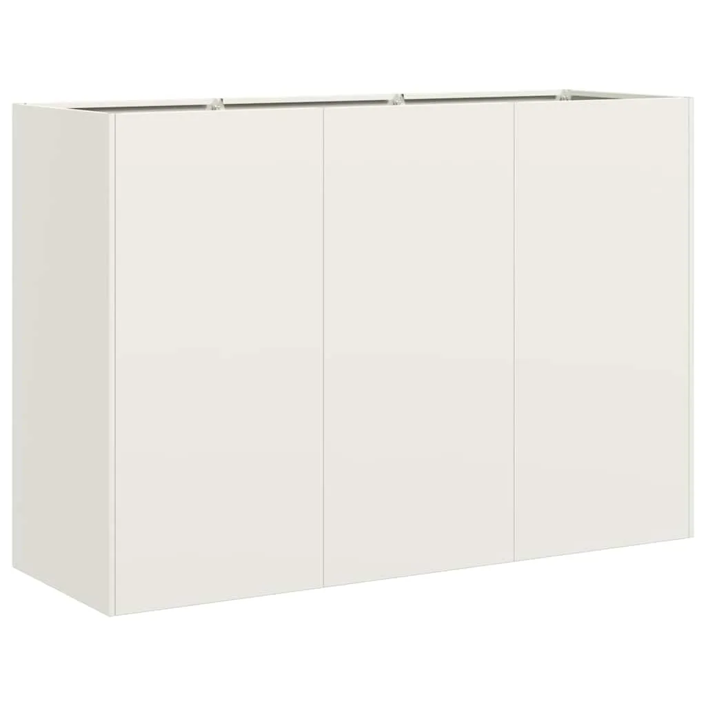 vidaXL Pflanzkübel Weiß 120x40x80 cm Kaltgewalzter Stahl, Pflanzschale, Garten-Garten-Pflanzkübel, Outdoor-Pflanzgefäß, Hochbeet, Pflanzgefäß - Bild 1