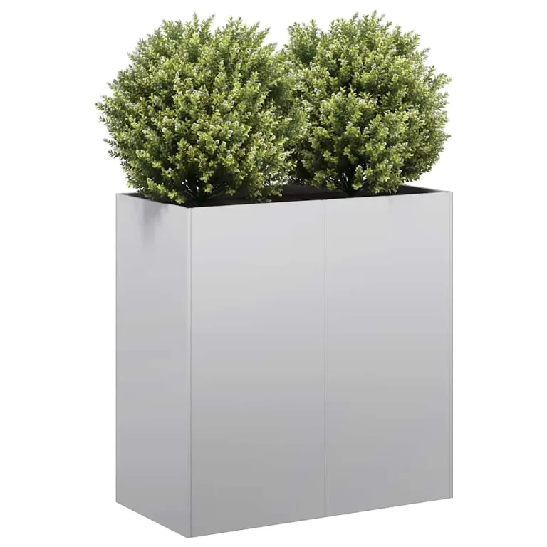 vidaXL Pflanzkübel 80x40x80 cm Verzinkter Stahl, Pflanzschale, Garten-Garten-Pflanzkübel, Outdoor-Pflanzgefäß, Hochbeet, Pflanzgefäß, Blumenkasten – Bild 4