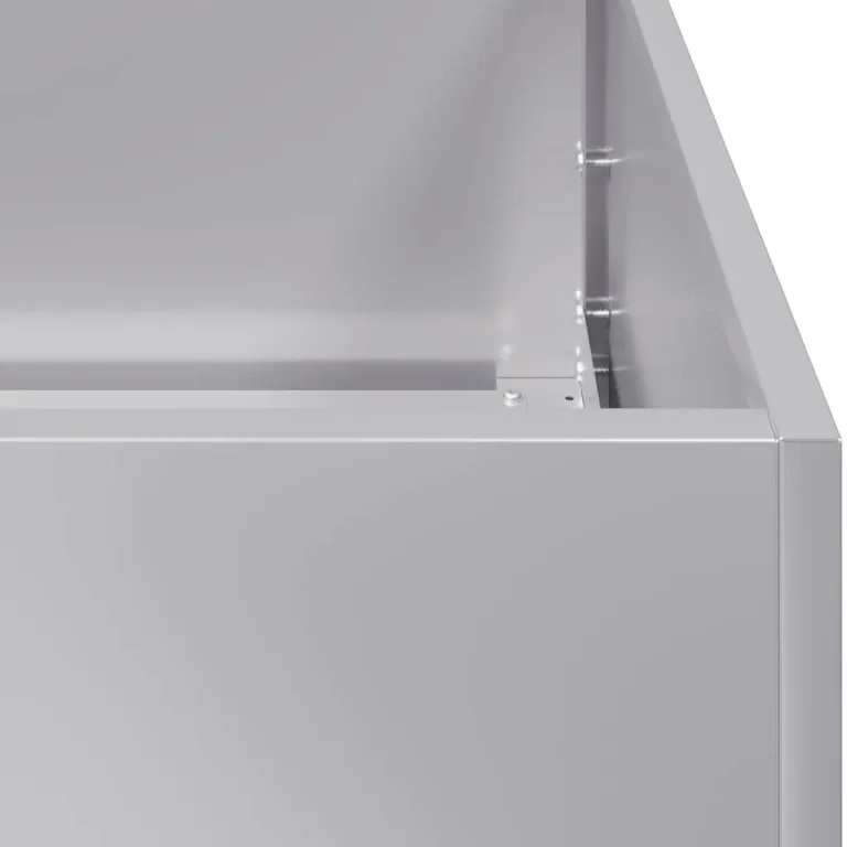 vidaXL Pflanzkübel 80x40x80 cm Verzinkter Stahl, Pflanzschale, Garten-Garten-Pflanzkübel, Outdoor-Pflanzgefäß, Hochbeet, Pflanzgefäß, Blumenkasten – Bild 7