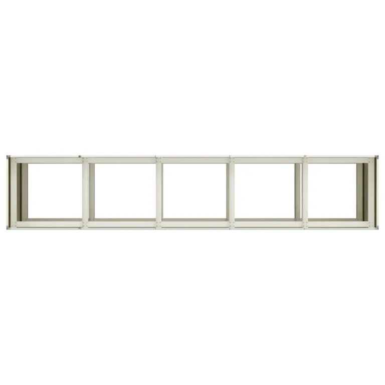 vidaXL Pflanzkübel Weiß 200x40x80 cm Kaltgewalzter Stahl, Pflanzschale, Garten-Garten-Pflanzkübel, Outdoor-Pflanzgefäß, Hochbeet, Pflanzgefäß – Bild 5
