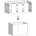vidaXL Pflanzgefäß Weiß 120x80x80 cm Stahl, Pflanzschale, Garten-Garten-Pflanzkübel, Outdoor-Pflanzgefäß, Hochbeet, Pflanzgefäß, Blumenkasten - Thumbnail 6