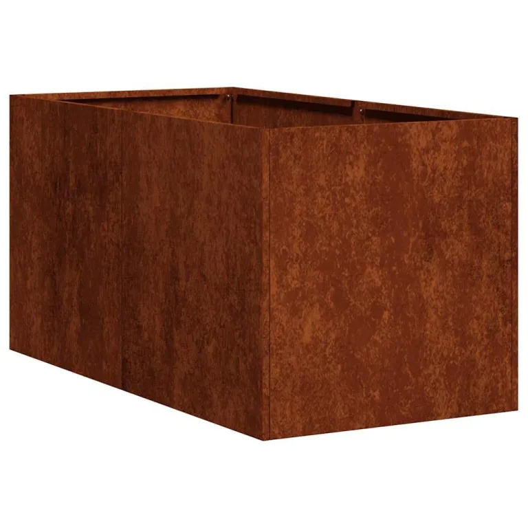 vidaXL Pflanzkübel Rostig 40x80x40 cm Wetterfester Stahl, Pflanzschale, Garten-Garten-Pflanzkübel, Outdoor-Pflanzgefäß, Hochbeet, Pflanzgefäß – Bild 1