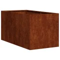vidaXL Pflanzkübel Rostig 40x80x40 cm Wetterfester Stahl, Pflanzschale, Garten-Garten-Pflanzkübel, Outdoor-Pflanzgefäß, Hochbeet, Pflanzgefäß - Thumbnail 1