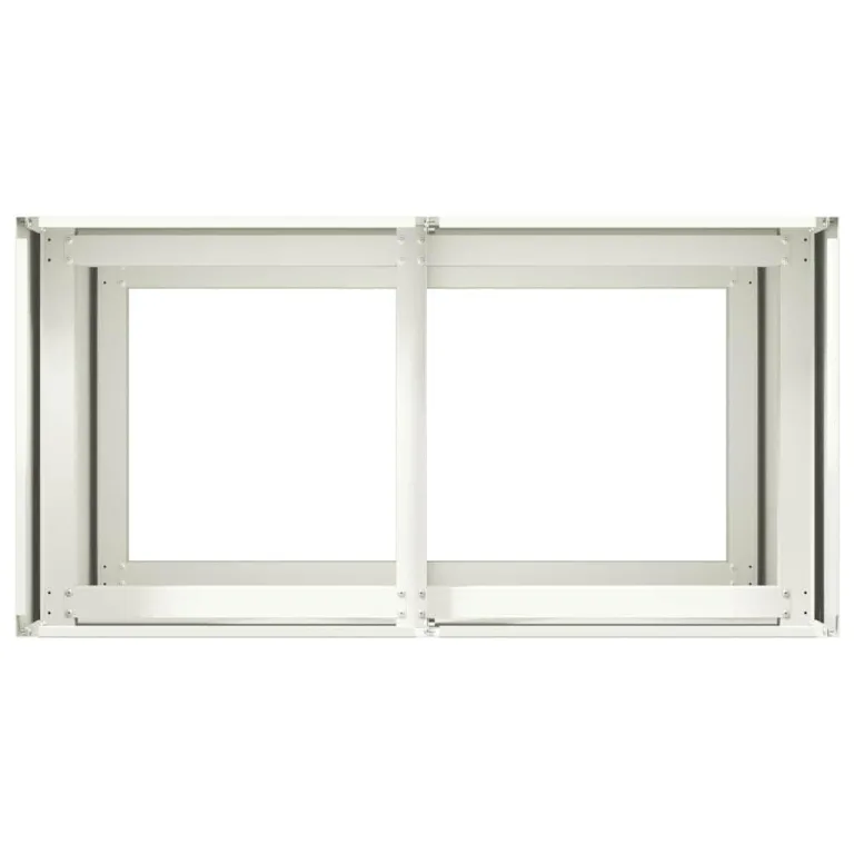 vidaXL Pflanzkübel Weiß 80x40x80 cm Kaltgewalzter Stahl, Pflanzschale, Garten-Garten-Pflanzkübel, Outdoor-Pflanzgefäß, Hochbeet, Pflanzgefäß – Bild 5