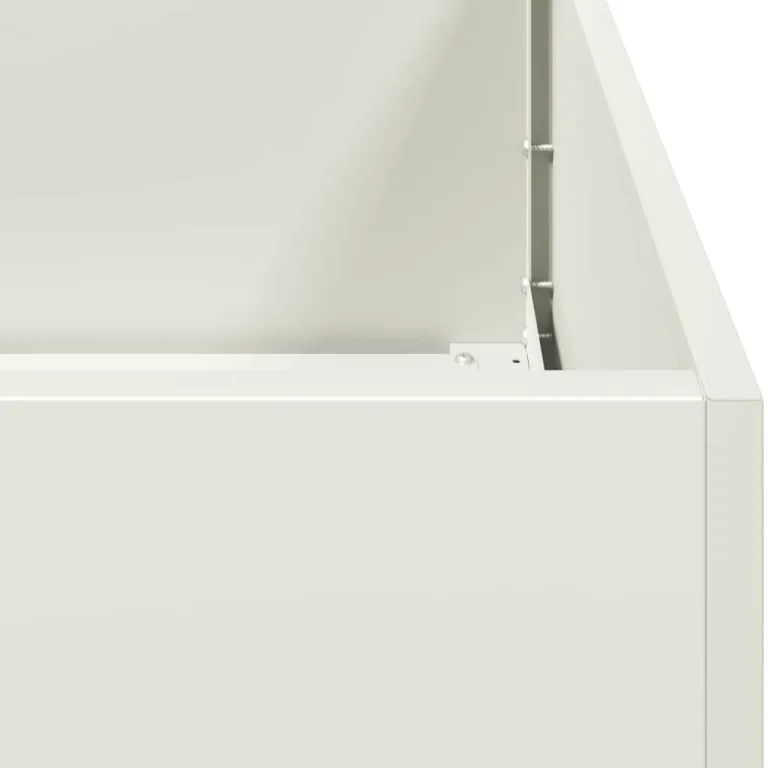 vidaXL Pflanzkübel Weiß 80x40x80 cm Kaltgewalzter Stahl, Pflanzschale, Garten-Garten-Pflanzkübel, Outdoor-Pflanzgefäß, Hochbeet, Pflanzgefäß – Bild 7