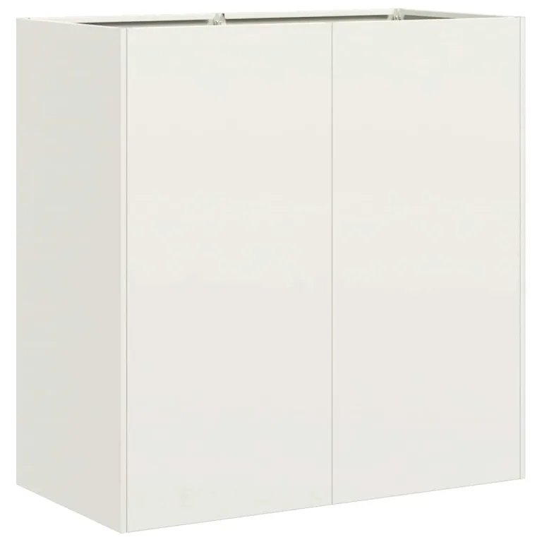 vidaXL Pflanzkübel Weiß 80x40x80 cm Kaltgewalzter Stahl, Pflanzschale, Garten-Garten-Pflanzkübel, Outdoor-Pflanzgefäß, Hochbeet, Pflanzgefäß – Bild 1