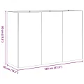 vidaXL Pflanzgefäß 120x40x80 cm Stahl verzinkt, Pflanzschale, Garten-Garten-Pflanzkübel, Outdoor-Pflanzgefäß, Hochbeet, Pflanzgefäß, Blumenkasten - Thumbnail 3