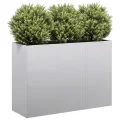 vidaXL Pflanzgefäß 120x40x80 cm Stahl verzinkt, Pflanzschale, Garten-Garten-Pflanzkübel, Outdoor-Pflanzgefäß, Hochbeet, Pflanzgefäß, Blumenkasten - Thumbnail 1