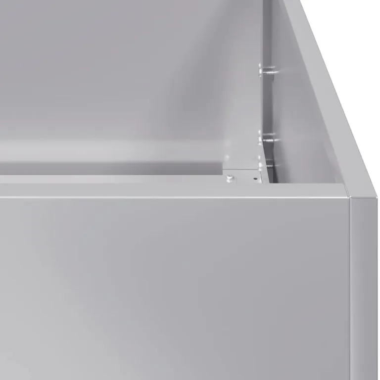 vidaXL Pflanzkübel 80x80x40 cm Verzinkter Stahl, Pflanzschale, Garten-Garten-Pflanzkübel, Outdoor-Pflanzgefäß, Hochbeet, Pflanzgefäß, Blumenkasten – Bild 7