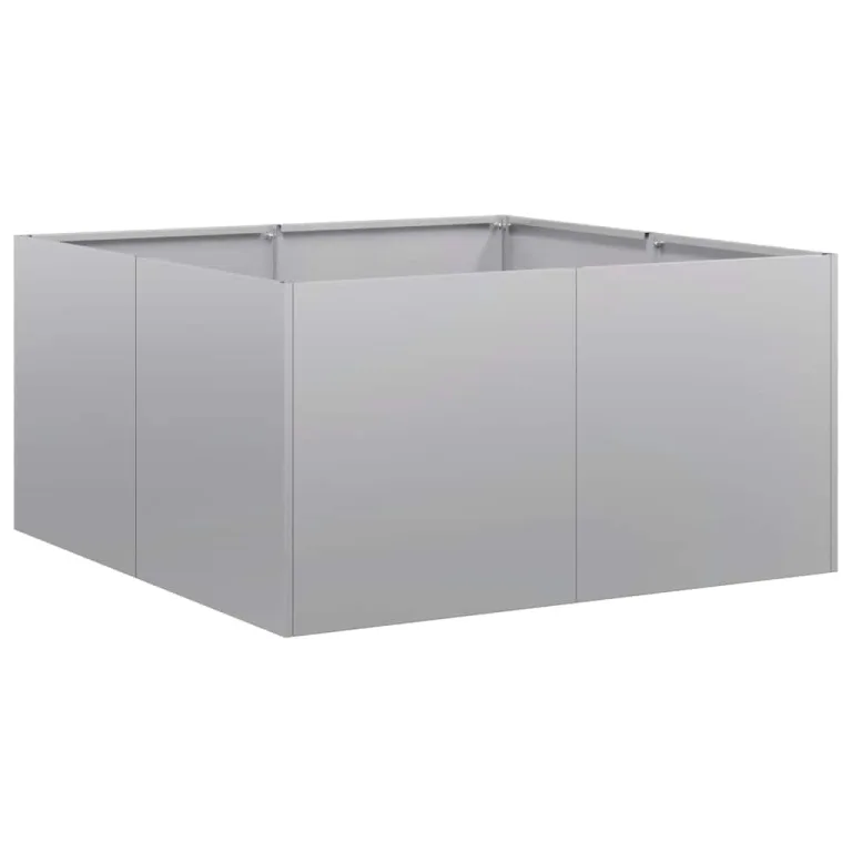 vidaXL Pflanzkübel 80x80x40 cm Verzinkter Stahl, Pflanzschale, Garten-Garten-Pflanzkübel, Outdoor-Pflanzgefäß, Hochbeet, Pflanzgefäß, Blumenkasten – Bild 1