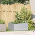 vidaXL Pflanzkübel 80x80x40 cm Verzinkter Stahl, Pflanzschale, Garten-Garten-Pflanzkübel, Outdoor-Pflanzgefäß, Hochbeet, Pflanzgefäß, Blumenkasten - Thumbnail 2