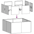 vidaXL Pflanzkübel 80x80x40 cm Verzinkter Stahl, Pflanzschale, Garten-Garten-Pflanzkübel, Outdoor-Pflanzgefäß, Hochbeet, Pflanzgefäß, Blumenkasten - Thumbnail 6