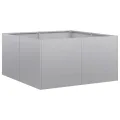 vidaXL Pflanzkübel 80x80x40 cm Verzinkter Stahl, Pflanzschale, Garten-Garten-Pflanzkübel, Outdoor-Pflanzgefäß, Hochbeet, Pflanzgefäß, Blumenkasten - Thumbnail 1