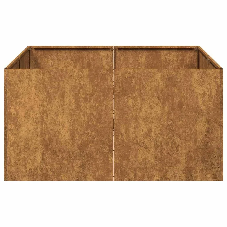 vidaXL Pflanzkübel Rostig 80x80x40 cm Wetterfester Stahl, Pflanzschale, Garten-Garten-Pflanzkübel, Outdoor-Pflanzgefäß, Hochbeet, Pflanzgefäß – Bild 6
