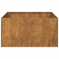 vidaXL Pflanzkübel Rostig 80x80x40 cm Wetterfester Stahl, Pflanzschale, Garten-Garten-Pflanzkübel, Outdoor-Pflanzgefäß, Hochbeet, Pflanzgefäß - Thumbnail 6