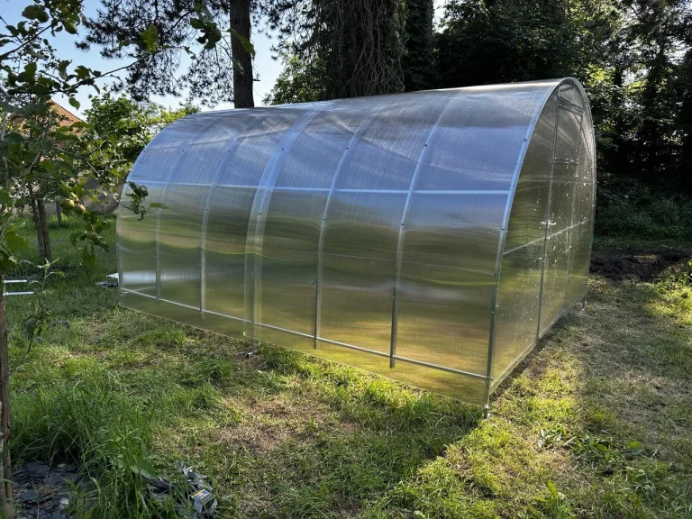 Gewächshaus Tunnel, Greenhouse für Garten, Kweekas, Tuinkas Tunnel 3 m, Greenhouse für Gemüsepflanzen, Stahlrahmen mit Polycarbonat, 1000 x 300 x 200 cm, 30 m² – Bild 3