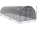 Gewächshaus Tunnel, Greenhouse für Garten, Kweekas, Tuinkas Tunnel 3 m, Greenhouse für Gemüsepflanzen, Stahlrahmen mit Polycarbonat, 1000 x 300 x 200 cm, 30 m² - Thumbnail 5