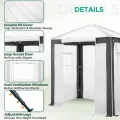 Eagle Peak Tragbares begehbares Gewächshaus mit Polyester-verstärkten Ecken, sofortiges Aufklappen, für drinnen und draußen, Gartenarbeit, Grünhaus, aufrollbare Eingangstür mit Reißverschluss und - Thumbnail 2