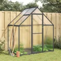 Festnight Gewächshaus mit Fundamentrahmen Gewächshaus Aluminium Gewächshaus Winterfest Garten glashaus UV-SchutzTreibhaus Aufzucht Pflanzenhaus Tomatenhaus-Grün-334 x 169 x 202 cm - Thumbnail 10