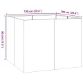 vidaXL Pflanzkübel Rostig 100x100x80 cm Wetterfester Stahl, Pflanztopf, Pflanzenständer, Hochbeet, Pflanzgefäßständer, Pflanzentablett, Gartenpflanzer - Thumbnail 3