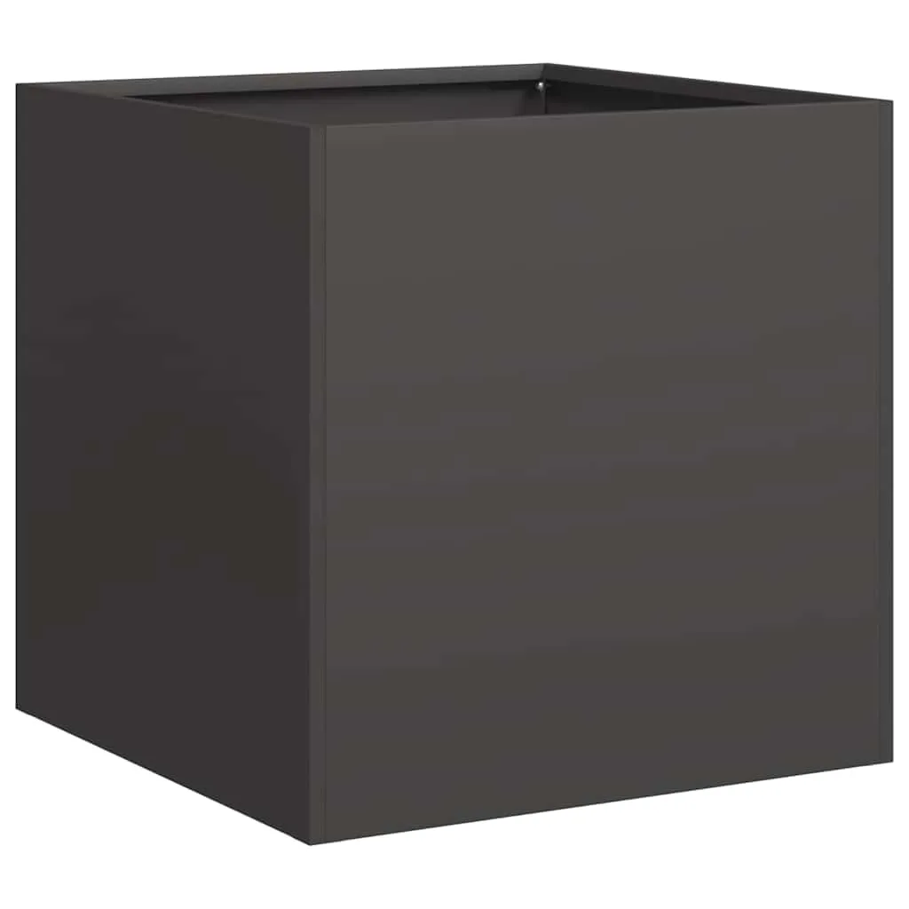 vidaXL Pflanzkübel Schwarz 40x40x40 cm Kaltgewalzter Stahl, Pflanzschale, Garten-Garten-Pflanzkübel, Outdoor-Pflanzgefäß, Hochbeet, Pflanzgefäß - Bild 1