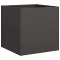vidaXL Pflanzkübel Schwarz 40x40x40 cm Kaltgewalzter Stahl, Pflanzschale, Garten-Garten-Pflanzkübel, Outdoor-Pflanzgefäß, Hochbeet, Pflanzgefäß - Thumbnail 1