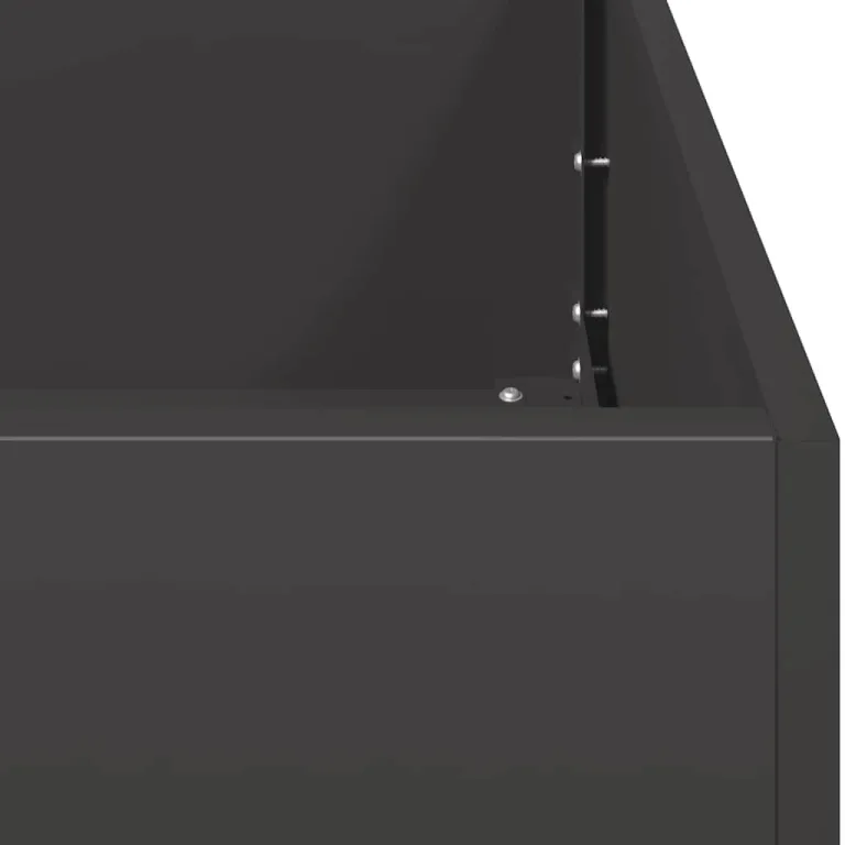 vidaXL Pflanzkübel Schwarz 80x40x40 cm Kaltgewalzter Stahl, Pflanzschale, Garten-Garten-Pflanzkübel, Outdoor-Pflanzgefäß, Hochbeet, Pflanzgefäß – Bild 7
