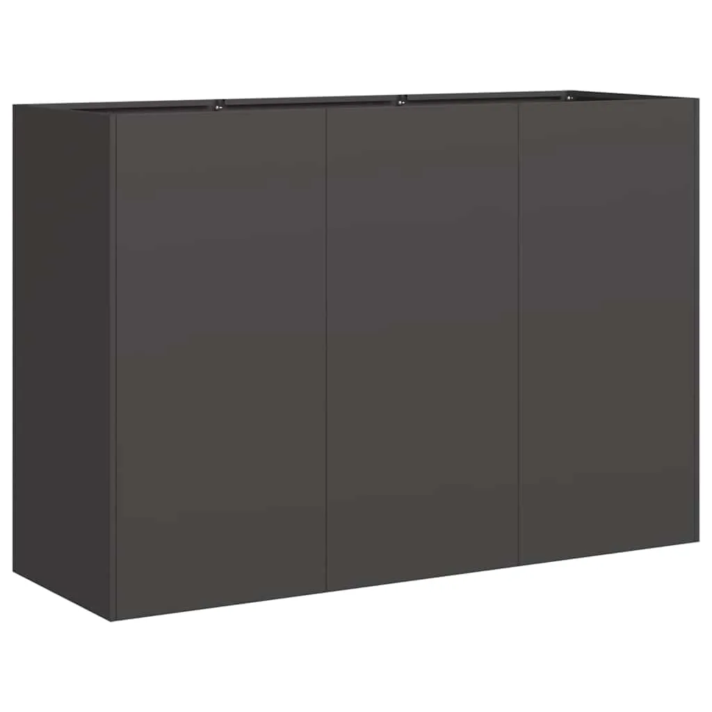 vidaXL Pflanzkübel Schwarz 120x40x80 cm Kaltgewalzter Stahl, Pflanzschale, Garten-Garten-Pflanzkübel, Outdoor-Pflanzgefäß, Hochbeet, Pflanzgefäß - Bild 1