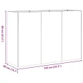 vidaXL Pflanzkübel Schwarz 120x40x80 cm Kaltgewalzter Stahl, Pflanzschale, Garten-Garten-Pflanzkübel, Outdoor-Pflanzgefäß, Hochbeet, Pflanzgefäß - Thumbnail 2