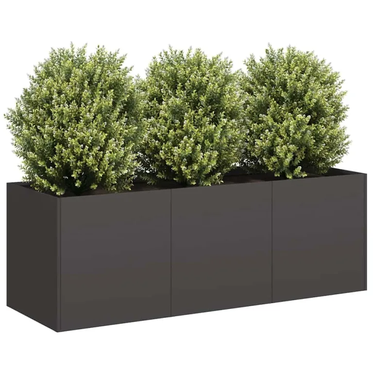 vidaXL Pflanzgefäß Schwarz 120 x 40 x 40 cm Kaltgewalzter Stahl – Bild 3