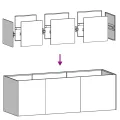vidaXL Pflanzgefäß Schwarz 120 x 40 x 40 cm Kaltgewalzter Stahl - Thumbnail 4