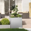 vidaXL Pflanzkübel 80x80x80 cm Verzinkter Stahl, Pflanzschale, Garten-Garten-Pflanzkübel, Outdoor-Pflanzgefäß, Hochbeet, Pflanzgefäß, Blumenkasten - Thumbnail 2
