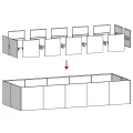 vidaXL Pflanzgefäß Schwarz 200x80x40 cm Stahl, Pflanzschale, Garten-Garten-Pflanzkübel, Outdoor-Pflanzgefäß, Hochbeet, Pflanzgefäß, Blumenkasten - Thumbnail 6