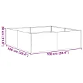 vidaXL Pflanzkübel Rostig 100x100x30 cm Wetterfester Stahl, Pflanztopf, Pflanzenständer, Hochbeet, Pflanzgefäßständer, Pflanzentablett, Gartenpflanzer - Thumbnail 3