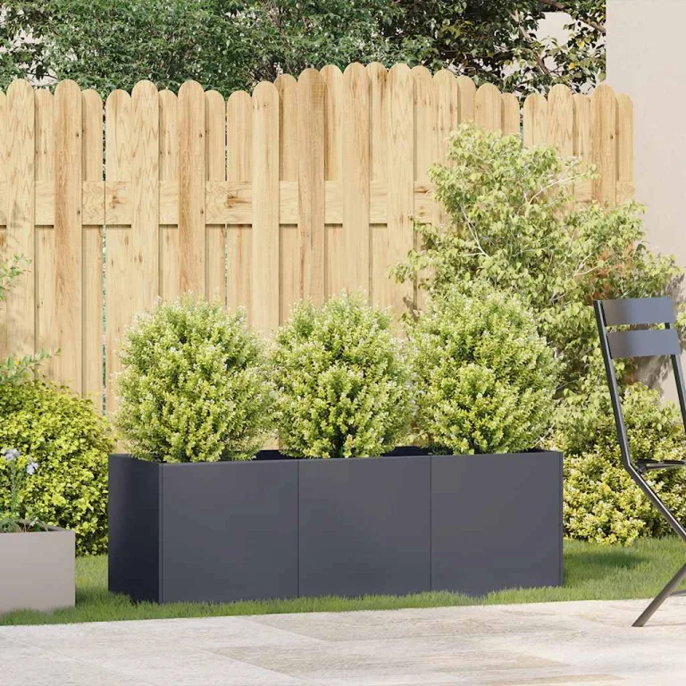 vidaXL Pflanzgefäß Anthrazit 120 x 40 x 40 cm Kaltgewalzter Stahl – Bild 2