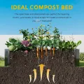 Hochbeet-Set aus Verzinkter Metall, Pflanzbeet Hochbeete für Garten, 120x60x30 cm, Hochbeete-kit für Gemüse Blumen Sukkulenten Kräuter, Blumenbeet & Pflanzentrog, Rechteckig, Schwarz - Thumbnail 7