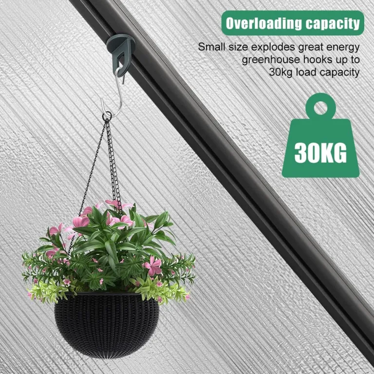 50x Gewächshausclips mit 50x S-Haken, Gewächshausclips mit hoher Tragkraft, Gartenpflanzen-Clips Pflanzenhalter Gewächshaus Clips Garten-Schattenrohr-Clips für Rankhilfe, Aufhängen, Pflanzen – Bild 5