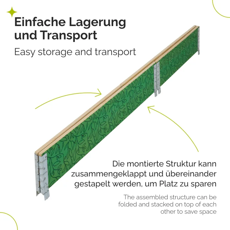 Garronda Holzaufsatzrahmen mit Print - Hochbeete für Pflanzen Blumen Kräuter Obst und Gemüse Aufbewahrungskiste aus Holz mit dekorativem Druck GD-0075 (120x80x20 cm, Blatt mit Hintergrund, 1St) – Bild 4