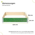 Garronda Holzaufsatzrahmen mit Print - Hochbeete für Pflanzen Blumen Kräuter Obst und Gemüse Aufbewahrungskiste aus Holz mit dekorativem Druck GD-0075 (120x80x20 cm, Blatt mit Hintergrund, 1St) - Thumbnail 2