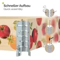 Garronda Holzaufsatzrahmen mit Print - Hochbeete für Pflanzen Blumen Kräuter Obst und Gemüse Aufbewahrungskiste aus Holz mit dekorativem Druck GD-0075 (120x80x20 cm, Tomate, 3St) - Thumbnail 3